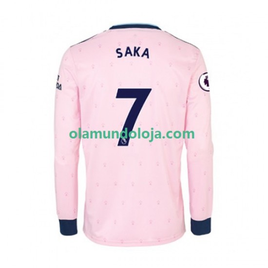 Camisola Arsenal Bukayo Saka 7 Homem Equipamento Terceiro 2022-2023 Manga Comprida